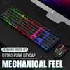 Juego de teclado y ratón para juegos con cable USB, juego de Teclado retroiluminado LED colorido arcoíris para PC, Kit para Gamer en casa y oficina