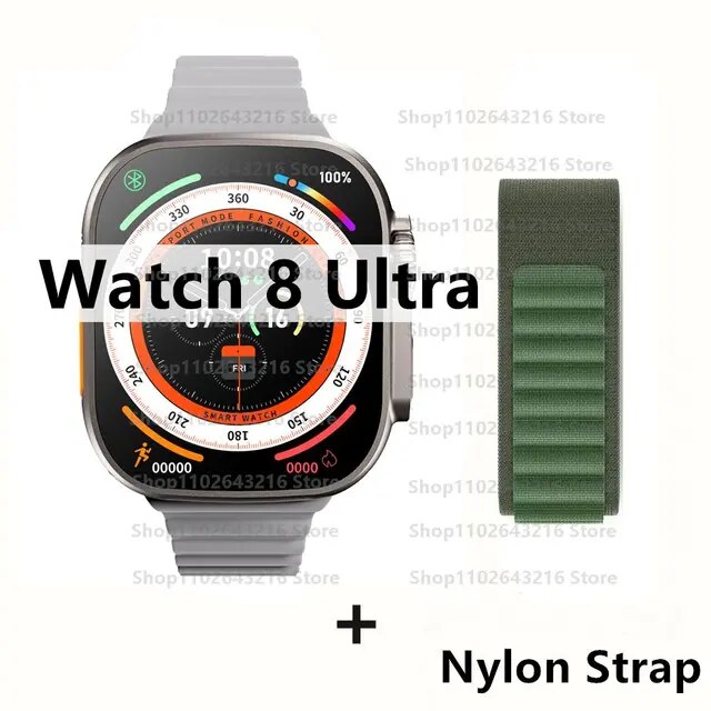 Reloj inteligente Ultra 8 Pro MAX Gen 2 para hombre y mujer, accesorio de pulsera deportivo con Pantalla Amoled de 49mm, carga inalámbrica de alta frecuencia de actualización, NFC, 2023