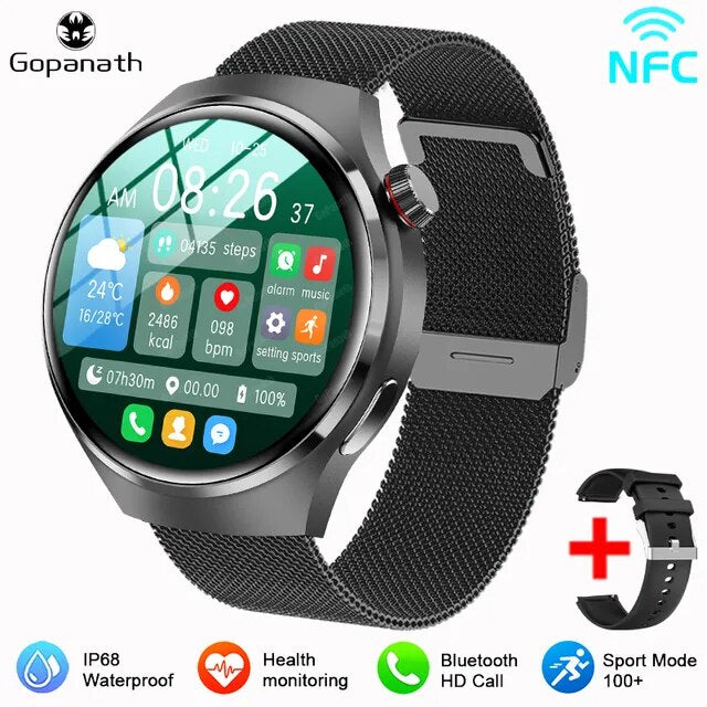 Reloj inteligente GT4 Pro para hombre, SmartWatch resistente al agua IP68 con GPS, control del ritmo cardíaco, llamadas, Bluetooth, Pantalla AMOLED HD, compatible con HUAWEI y Xiaomi, novedad de 2023