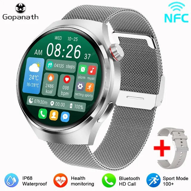 Reloj inteligente GT4 Pro para hombre, SmartWatch resistente al agua IP68 con GPS, control del ritmo cardíaco, llamadas, Bluetooth, Pantalla AMOLED HD, compatible con HUAWEI y Xiaomi, novedad de 2023