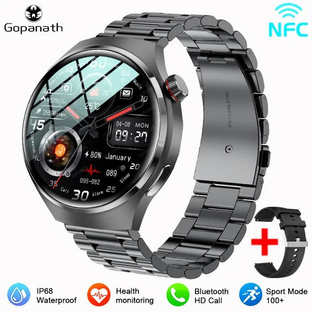 Reloj inteligente GT4 Pro para hombre, SmartWatch resistente al agua IP68 con GPS, control del ritmo cardíaco, llamadas, Bluetooth, Pantalla AMOLED HD, compatible con HUAWEI y Xiaomi, novedad de 2023